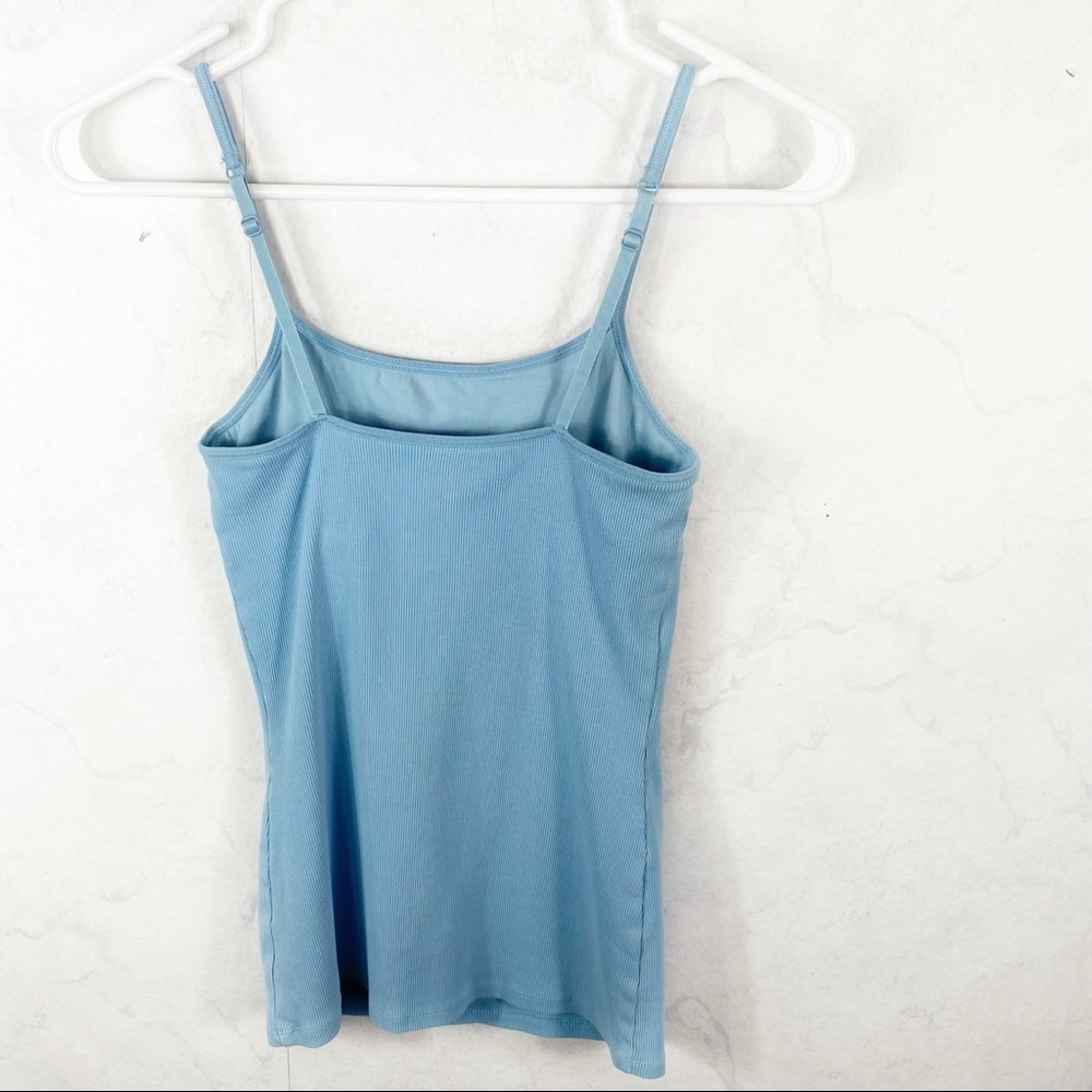 [Express] Blue Ribbed Cami Tank - Picture 2 of 2